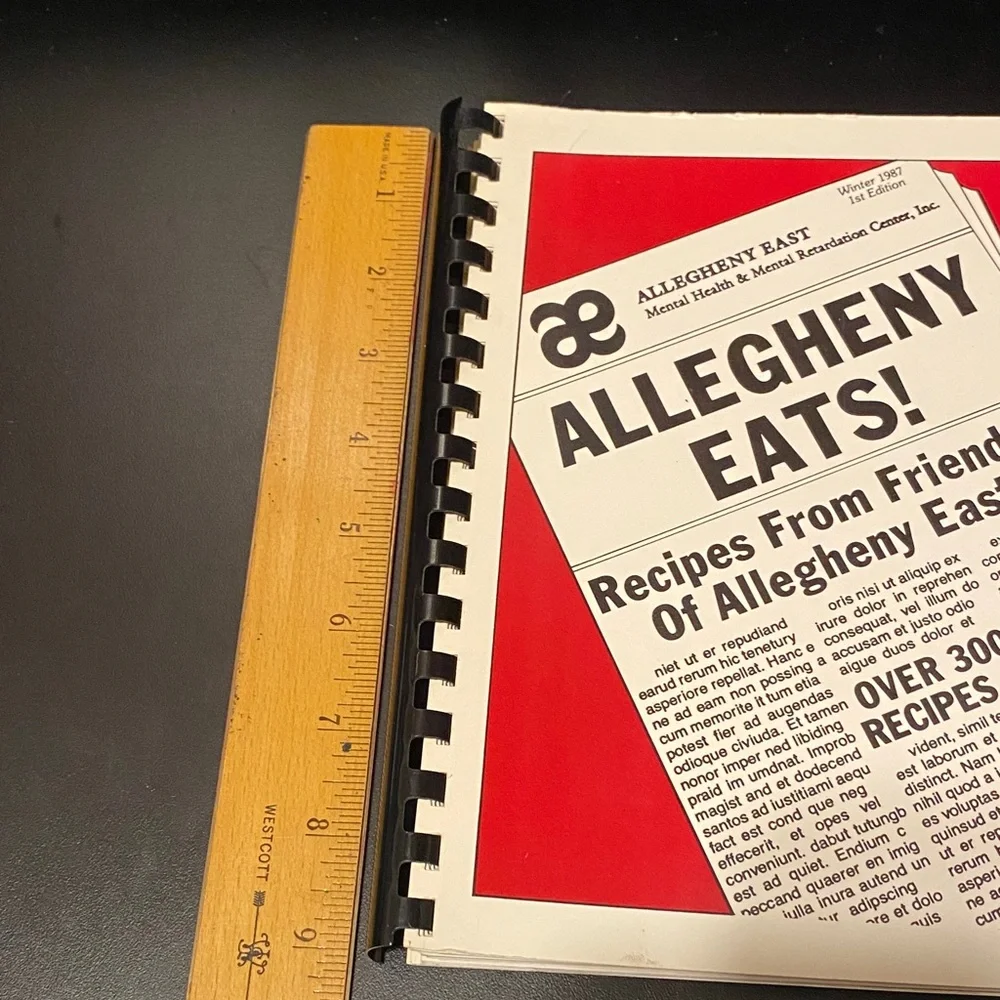 Allegheny Eats 1987 community Recipe Book